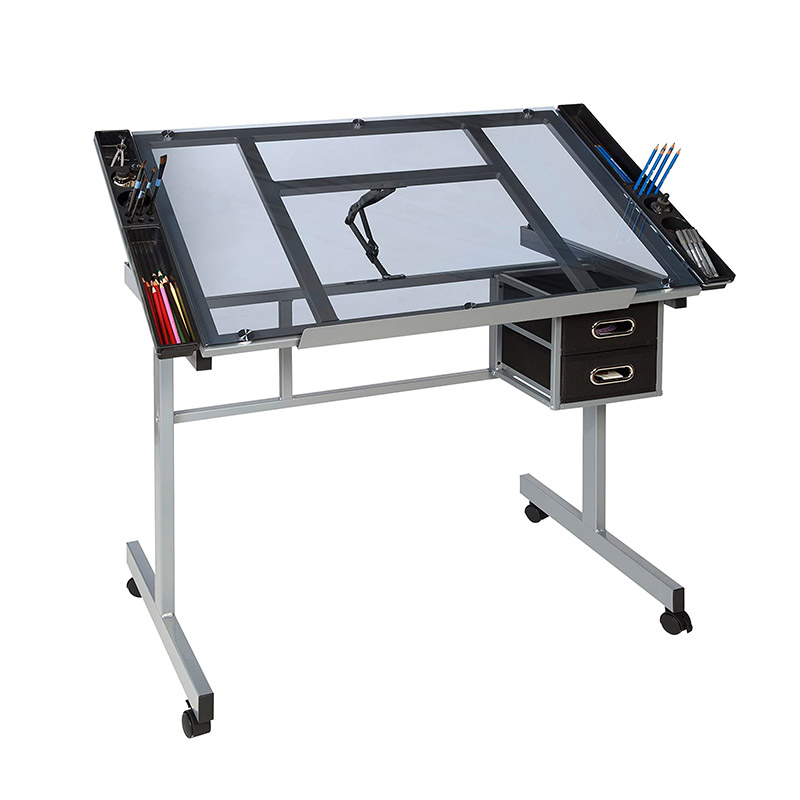 Adjustable height drafting desk for working