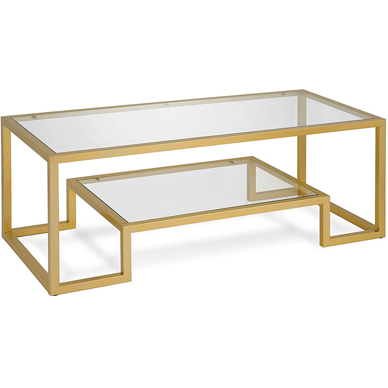 Geometric-Inspired Glass Console Table